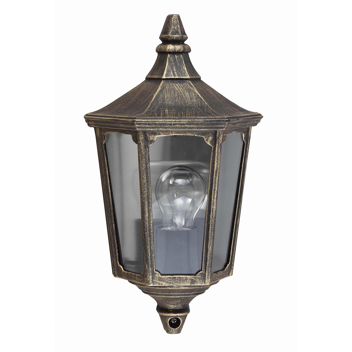 Garden Zone Outdoor Wall Light from the Cricklade range. Cricklade 1 Light Half Lantern Product Code = GZH-CKL7