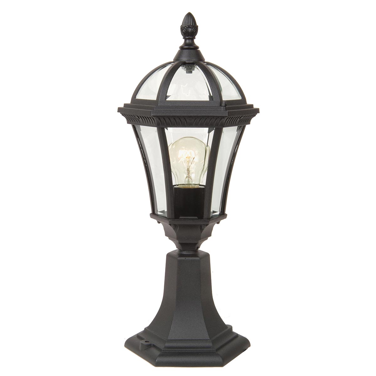 Garden Zone Pedestal Lantern from the Ledbury range. Ledbury 1 Light Pedestal Lantern Product Code = GZH-LB3
