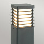 Norlys Halmstad 1 Light Large Bollard - Black H-STAD-L-E27-BLK