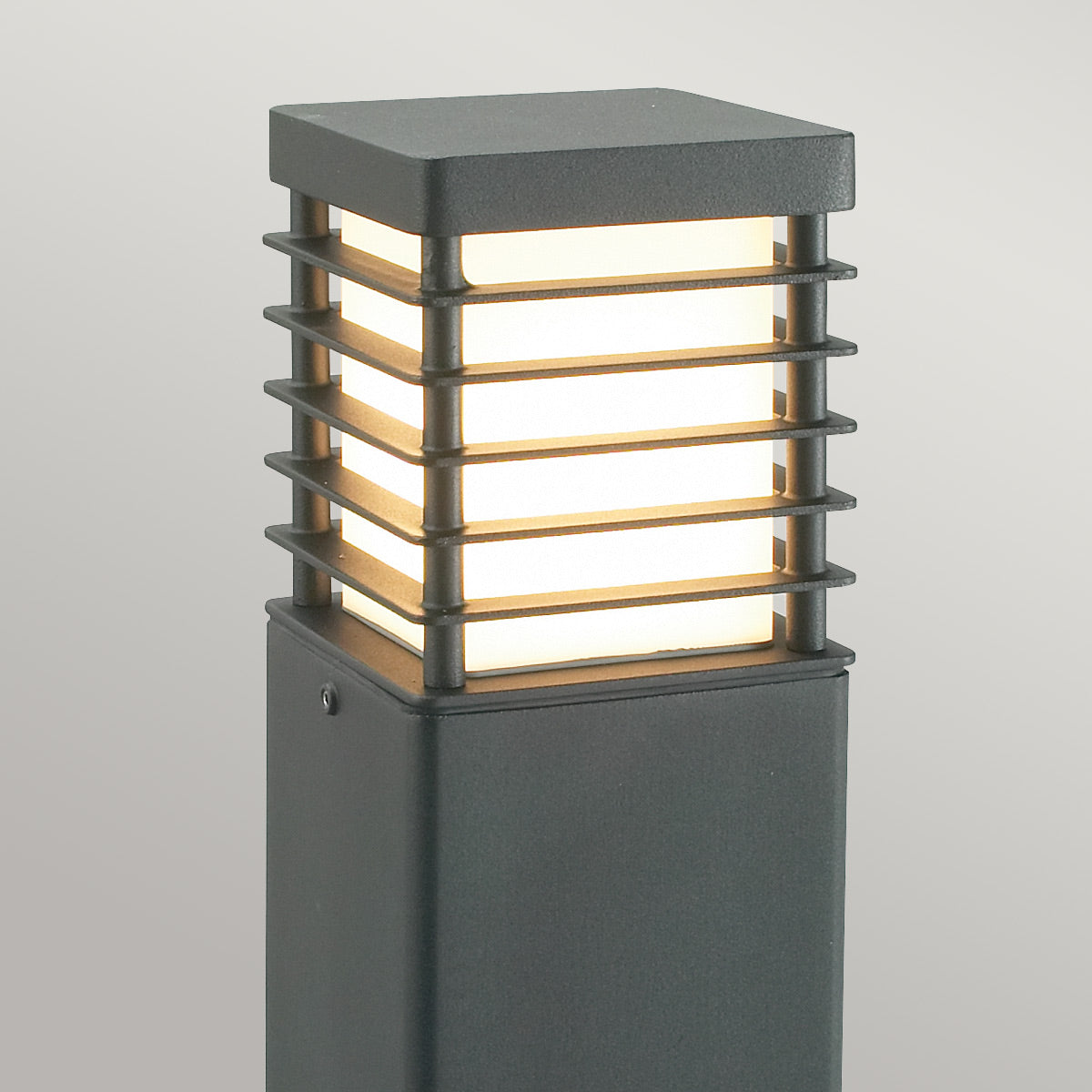 Norlys Halmstad 1 Light Large Bollard - Black H-STAD-L-E27-BLK