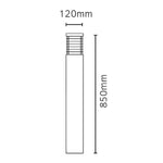Norlys Halmstad 1 Light Large Bollard - Black H-STAD-L-E27-BLK