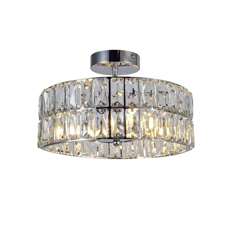 Magnalux Haley 4 Light Polished Chrome Bathroom Crystal Ceiling Light Part Number - HAL04CH