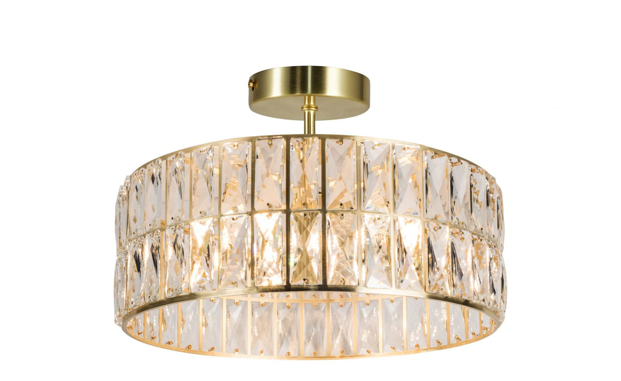 Magnalux Haley 6 Light Satin Brass Bathroom Crystal Part Number - HAL06SB