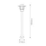 Elstead Lighting Bollard from the Helsingor range. Helsingor 1 Light Bollard Lantern – SKU HELSINGOR-BOL-BK