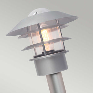Elstead Lighting Bollard from the Helsingor range. Helsingor 1 Light Bollard Lantern Product Code = HELSINGOR-BOL-SL