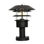 Elstead Lighting Pedestal Lantern from the Helsingor range. Helsingor 1 Light Pedestal Lantern Product Code = HELSINGOR-PED-BK
