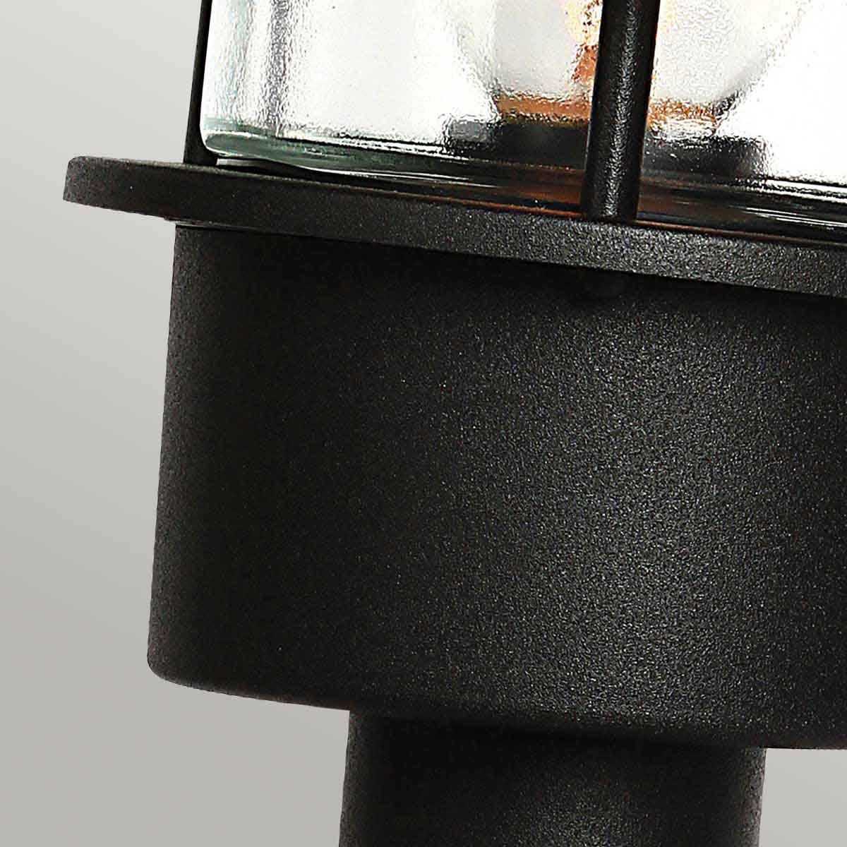 Elstead Lighting Pedestal Lantern from the Helsingor range. Helsingor 1 Light Pedestal Lantern Product Code = HELSINGOR-PED-BK