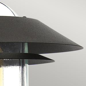 Elstead Lighting Pedestal Lantern from the Helsingor range. Helsingor 1 Light PIR Pedestal Lantern Product Code = HELSINGOR-PIR-PED-BK