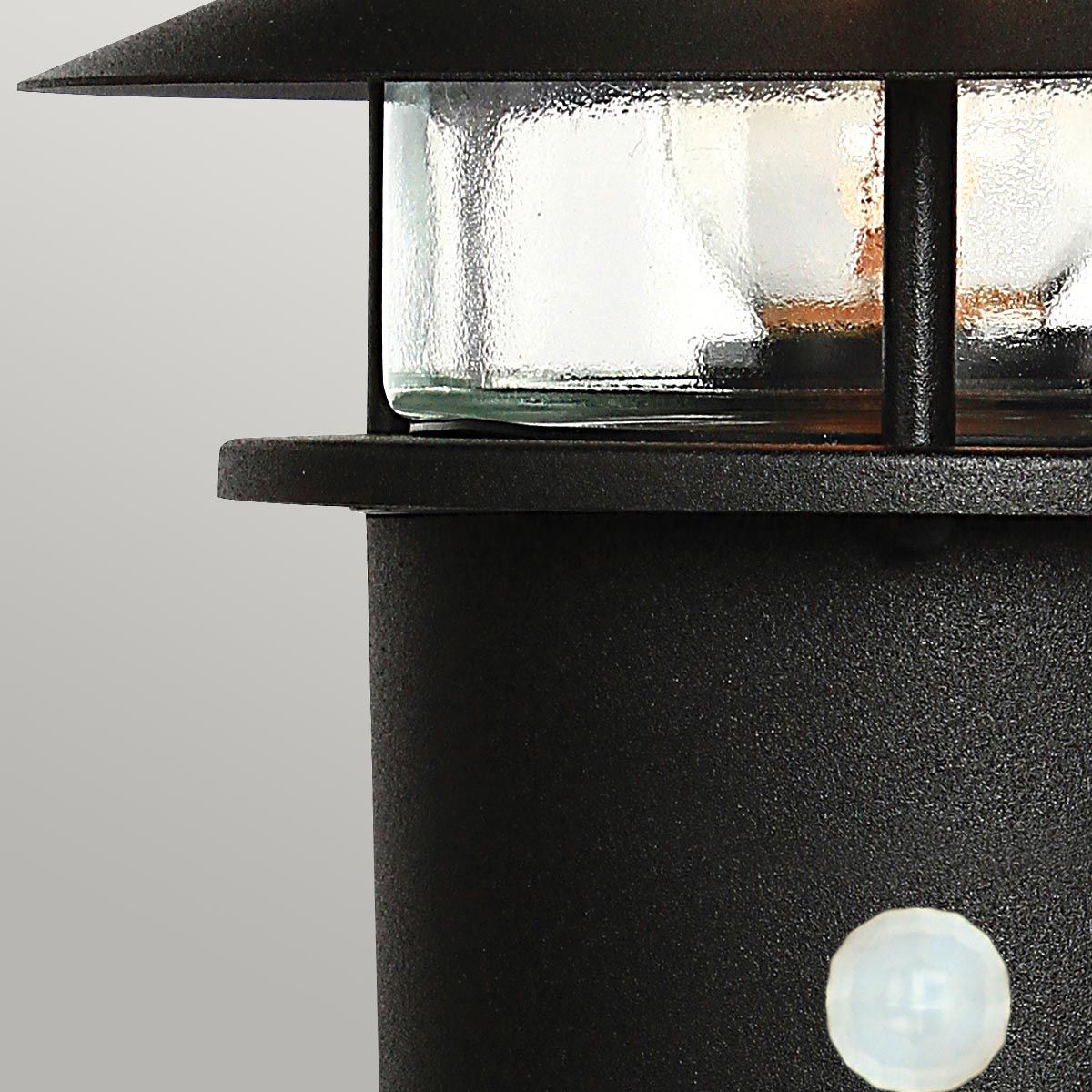 Elstead Lighting Pedestal Lantern from the Helsingor range. Helsingor 1 Light PIR Pedestal Lantern – SKU HELSINGOR-PIR-PED-BK