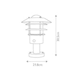 Elstead Lighting Pedestal Lantern from the Helsingor range. Helsingor 1 Light PIR Pedestal Lantern – SKU HELSINGOR-PIR-PED-BK