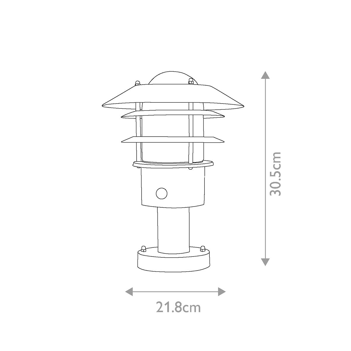 Elstead Lighting Pedestal Lantern from the Helsingor range. Helsingor 1 Light PIR Pedestal Lantern – SKU HELSINGOR-PIR-PED-BK