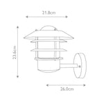 Elstead Lighting Outdoor Wall Light from the Helsingor range. Helsingor 1 Light Wall Lantern – SKU HELSINGOR