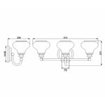 Hinkley Wall Light from the Ainsley range. Ainsley 3 Light Wall Light – SKU HK-AINSLEY3-BATH-BB
