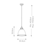 Hinkley Pendant from the Amelia range. Amelia 1 Light Medium Pendant – SKU HK-AMELIA-P-M-CM