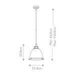 Hinkley Pendant from the Amelia range. Amelia 1 Light Medium Pendant  Product Code = HK-AMELIA-P-M-PN