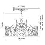 Hinkley Chandelier from the Anya range. Anya 6 Light Chandelier Product Code = HK-ANYA6