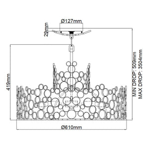 Hinkley Chandelier from the Anya range. Anya 6 Light Chandelier Product Code = HK-ANYA6