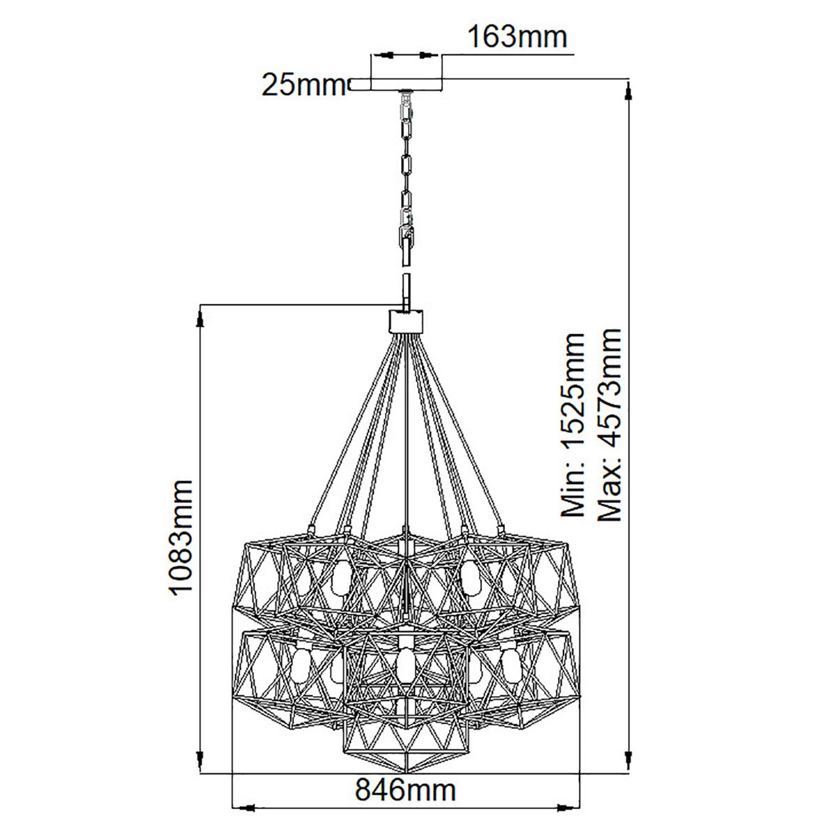 Hinkley Pendant from the Astrid range. Astrid 11 Light Pendant Cluster – SKU HK-ASTRID-11P