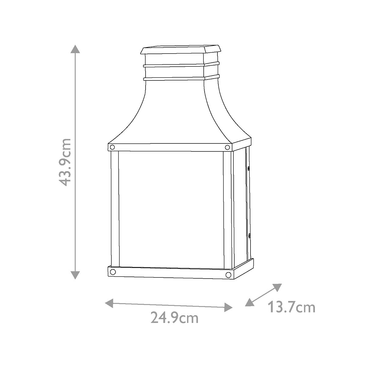 Hinkley Beacon Hill 2-light Half Wall Lantern – SKU HK-BEACON-HILL7-MB