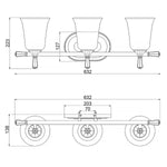 Hinkley Wall Light from the Blythe range. Blythe 3 Light Bar Light Product Code = HK-BLYTHE3-BATH