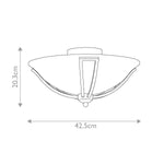 Hinkley Ceiling Flush from the Bolla range. Bolla 2 Light Flush – SKU HK-BOLLA-F