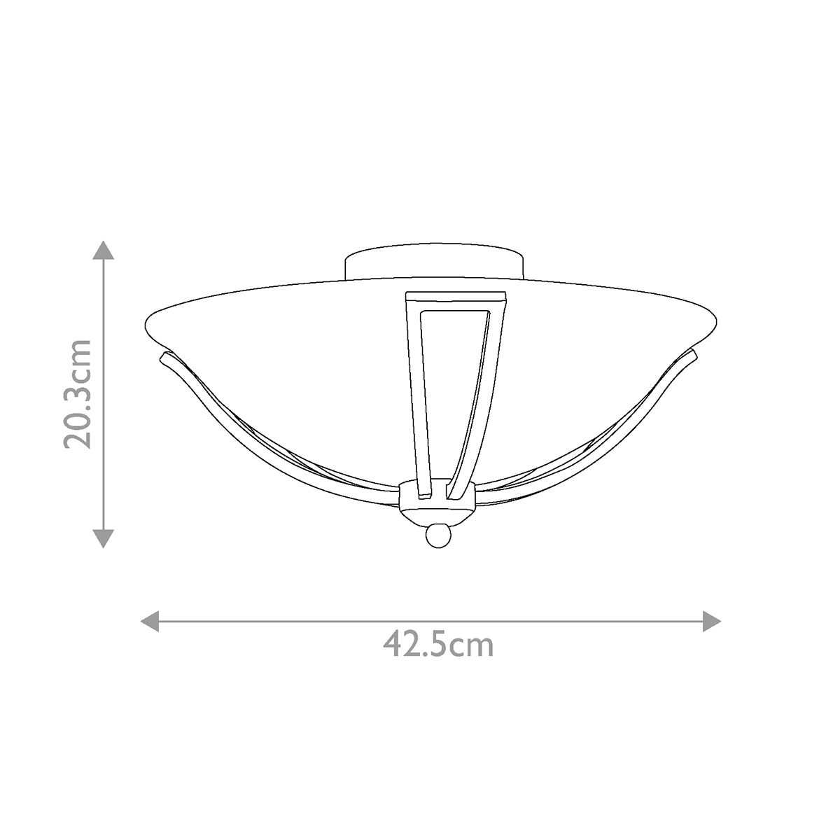 Hinkley Ceiling Flush from the Bolla range. Bolla 2 Light Flush – SKU HK-BOLLA-F