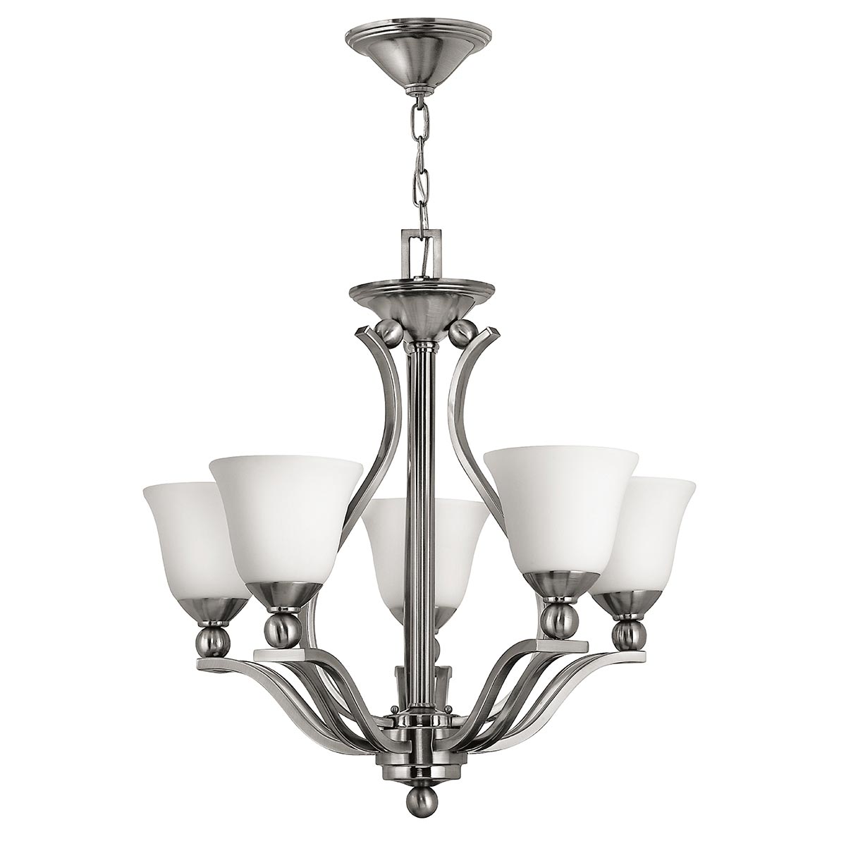 Hinkley Chandelier from the Bolla range. Bolla 5 Light Chandelier Product Code = HK-BOLLA5