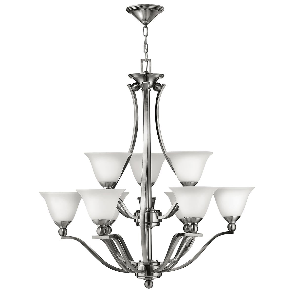 Hinkley Chandelier from the Bolla range. Bolla 9 Light Chandelier Product Code = HK-BOLLA9