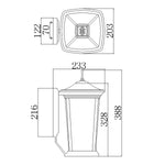 Hinkley Outdoor Wall Light from the Bromley range. Bromley 2 Light Medium Wall Lantern – SKU HK-BROMLEY2-M