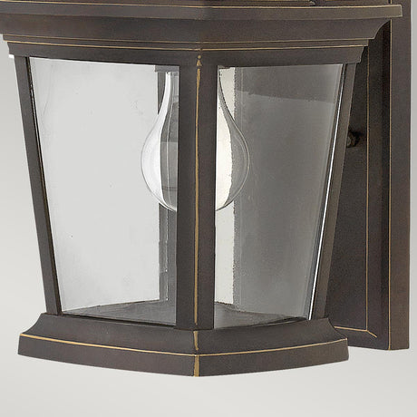 Hinkley Outdoor Wall Light from the Bromley range. Bromley 1 Light Small Wall Lantern Product Code = HK-BROMLEY2-S