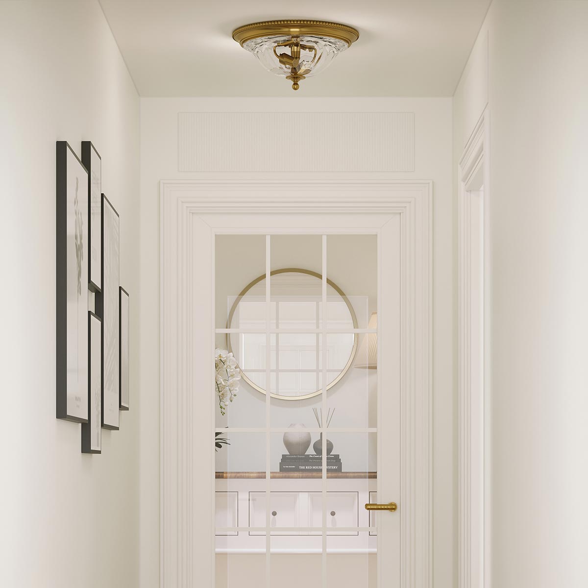 Hinkley Ceiling Flush from the Cambridge range. Cambridge 2 Light Flush Product Code = HK-CAMBRIDGE-F-A