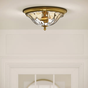 Hinkley Ceiling Flush from the Cambridge range. Cambridge 2 Light Flush Product Code = HK-CAMBRIDGE-F-A
