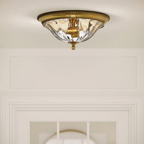 Hinkley Ceiling Flush from the Cambridge range. Cambridge 2 Light Flush Product Code = HK-CAMBRIDGE-F-A