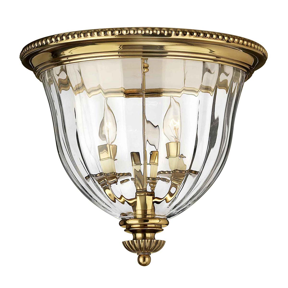 Hinkley Ceiling Flush from the Cambridge range. Cambridge 3 Light Flush Product Code = HK-CAMBRIDGE-F-B