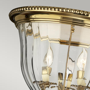 Hinkley Ceiling Flush from the Cambridge range. Cambridge 3 Light Flush Product Code = HK-CAMBRIDGE-F-B