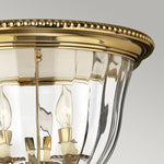 Hinkley Ceiling Flush from the Cambridge range. Cambridge 3 Light Flush Product Code = HK-CAMBRIDGE-F-B
