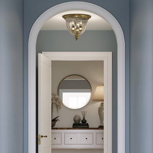 Hinkley Ceiling Flush from the Cambridge range. Cambridge 3 Light Flush Product Code = HK-CAMBRIDGE-F-B