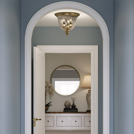 Hinkley Ceiling Flush from the Cambridge range. Cambridge 3 Light Flush Product Code = HK-CAMBRIDGE-F-B