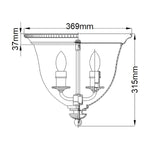Hinkley Ceiling Flush from the Cambridge range. Cambridge 3 Light Flush – SKU HK-CAMBRIDGE-F-B