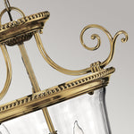 Hinkley Pendant from the Cambridge range. Cambridge 3 Light Small Pendant Product Code = HK-CAMBRIDGE-P-S