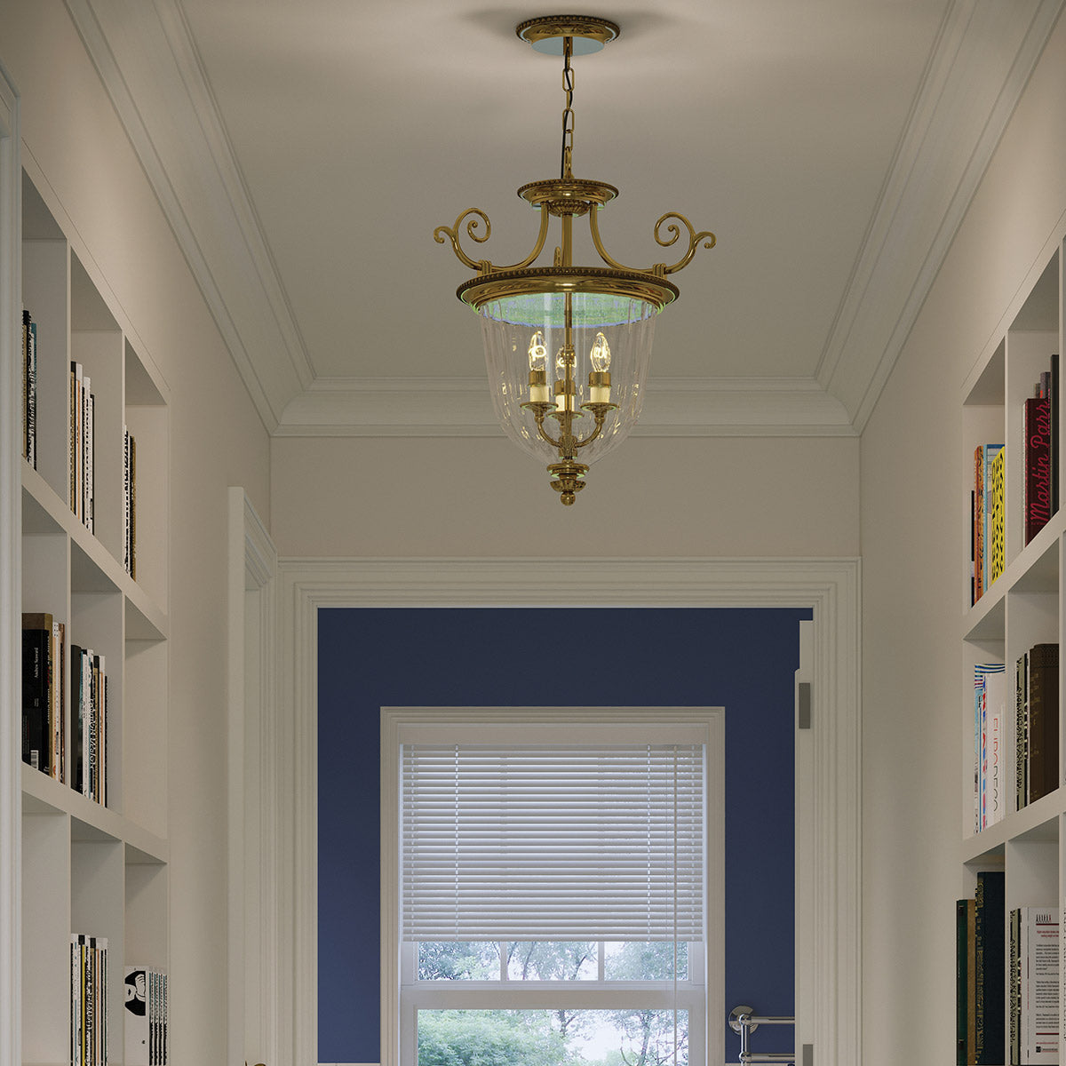 Hinkley Pendant from the Cambridge range. Cambridge 3 Light Small Pendant Product Code = HK-CAMBRIDGE-P-S