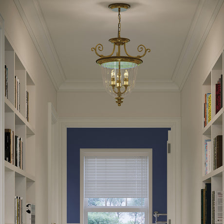 Hinkley Pendant from the Cambridge range. Cambridge 3 Light Small Pendant Product Code = HK-CAMBRIDGE-P-S