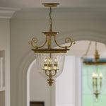 Hinkley Pendant from the Cambridge range. Cambridge 3 Light Small Pendant Product Code = HK-CAMBRIDGE-P-S