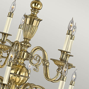 Hinkley Chandelier from the Cambridge range. Cambridge 15 Light Chandelier Product Code = HK-CAMBRIDGE15
