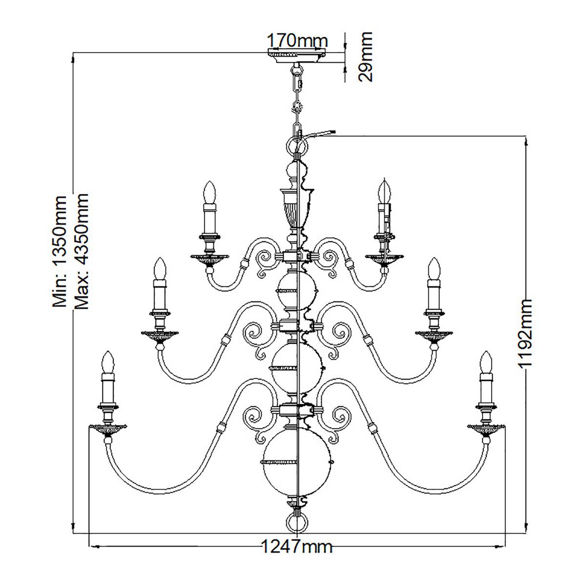 Hinkley Chandelier from the Cambridge range. Cambridge 25 Light Chandelier – SKU HK-CAMBRIDGE25
