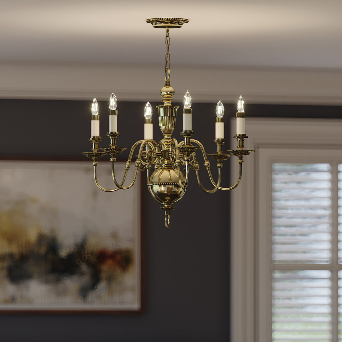 Hinkley Chandelier from the Cambridge range. Cambridge 6 Light Chandelier Product Code = HK-CAMBRIDGE6