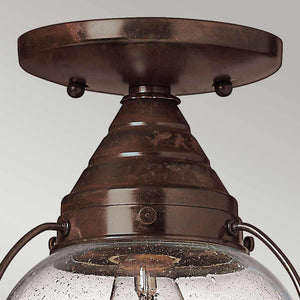 Hinkley Ceiling Flush from the Cape Cod range. Cape Cod 1 Light Flush Lantern Product Code = HK-CAPECOD8-S