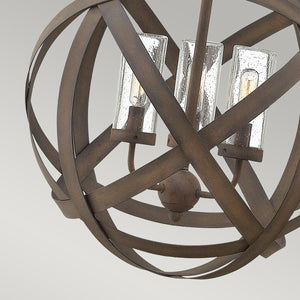 Hinkley Chandelier from the Carson range. Carson 3 Light Outdoor Chandelier Product Code = HK-CARSON-3P