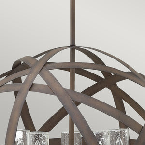 Hinkley Chandelier from the Carson range. Carson 5 Light Outdoor Chandelier Product Code = HK-CARSON-5P