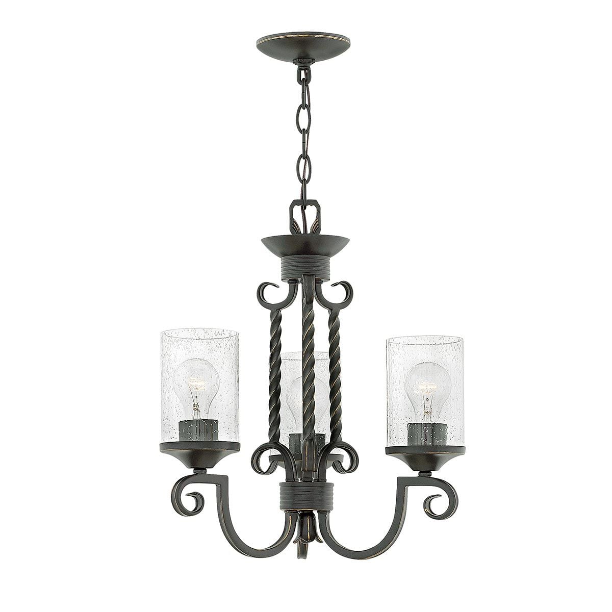 Hinkley Chandelier from the Casa range. Casa 3 Light Chandelier – SKU HK-CASA3